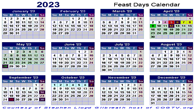 COGTV Calendar Church Of God Hebrew Holy Day Calendar